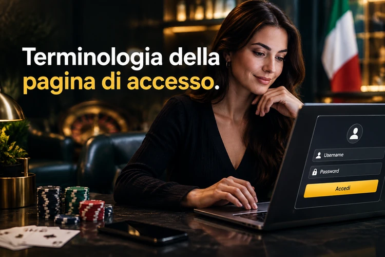 Terminologia della pagina di accesso